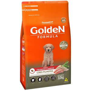 Ração Premier Pet Golden Cães Filhotes Frango e Arroz - 15kg